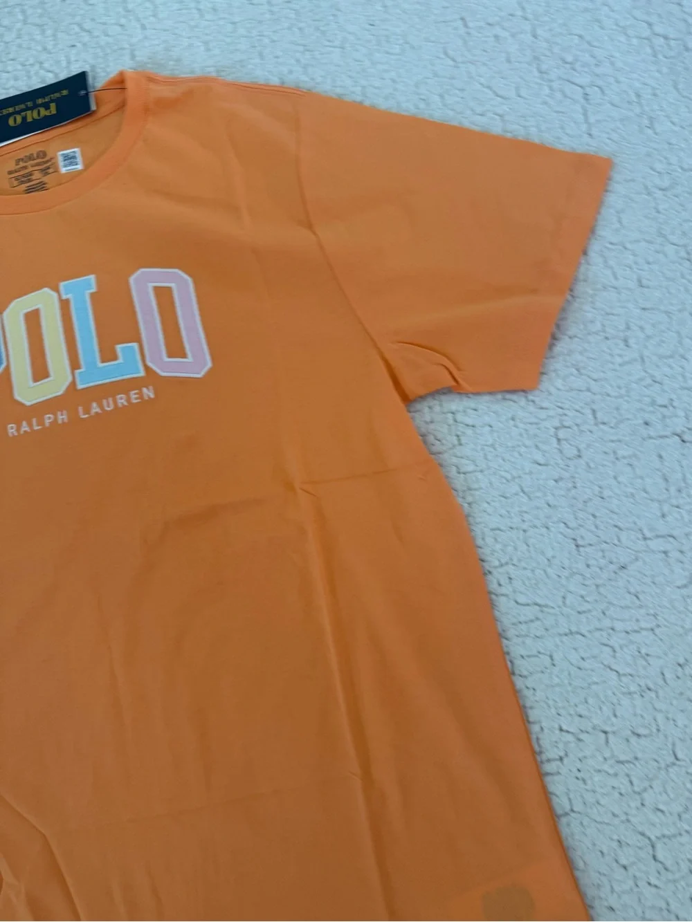 New boys Sz XL 18-20 Ralph Lauren Orange Short-Sleeve Shirt POLO Logo